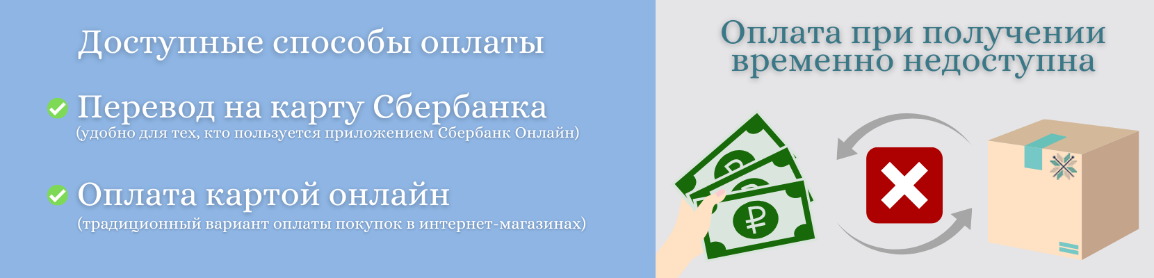 Отправка заказов только после 100% оплаты