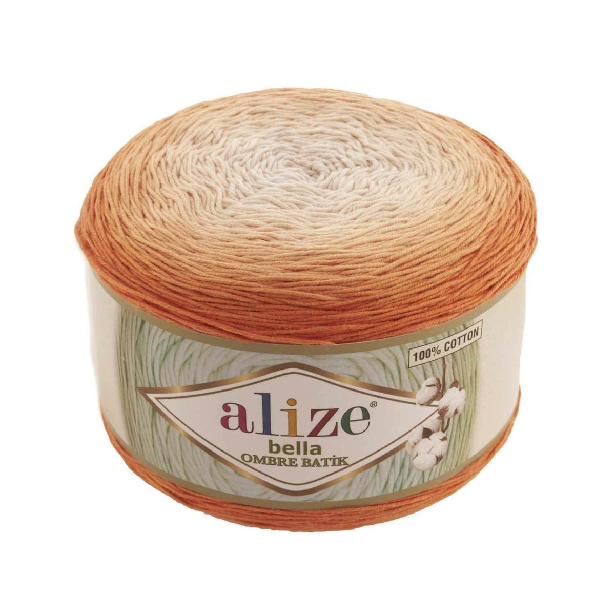 Пряжа Alize Bella Ombre Batik цвет 7403, Оранжевый