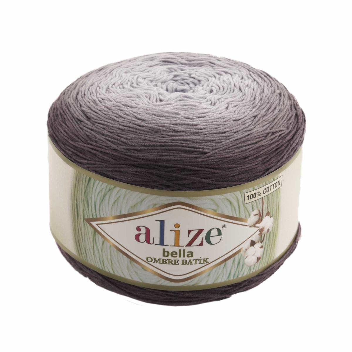 Пряжа Alize Bella Ombre Batik цвет 7411, Серый