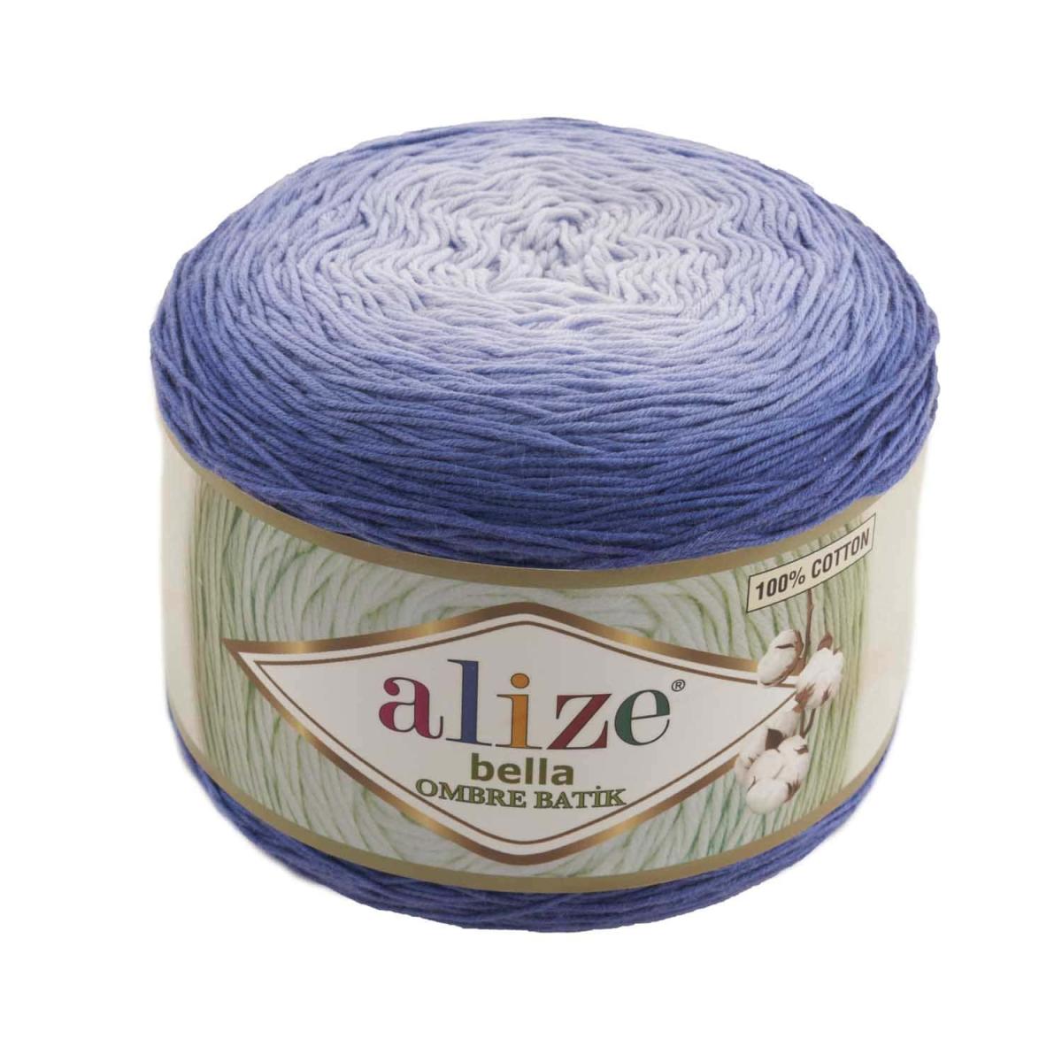 Пряжа Alize Bella Ombre Batik цвет 7407, Василек