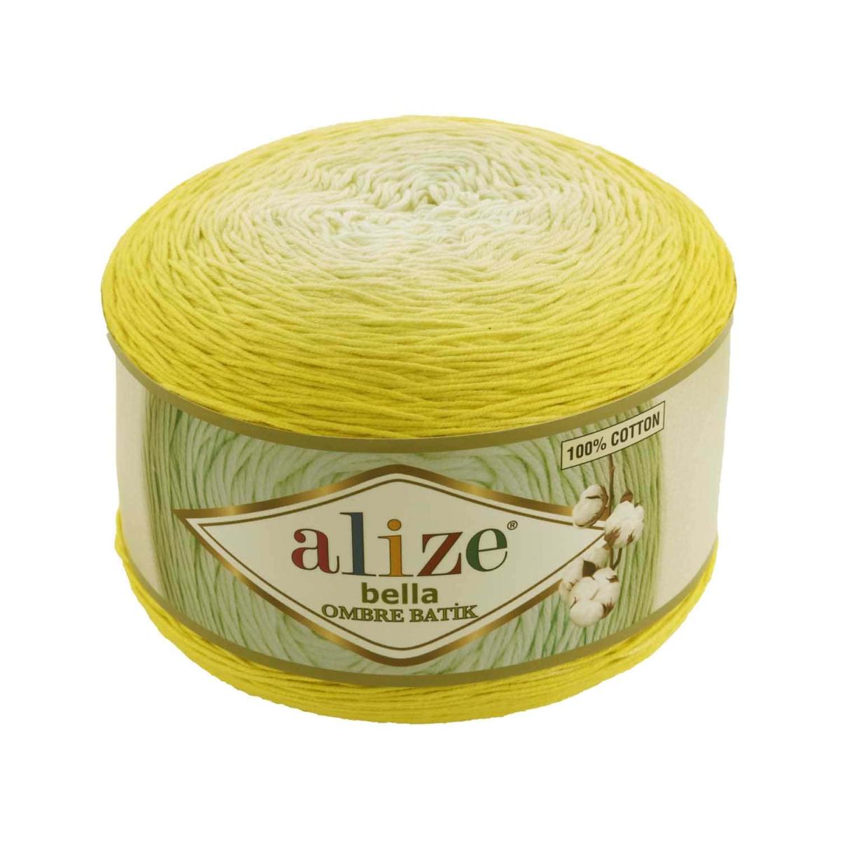 Пряжа Alize Bella Ombre Batik цвет 7414, Желтый NEW