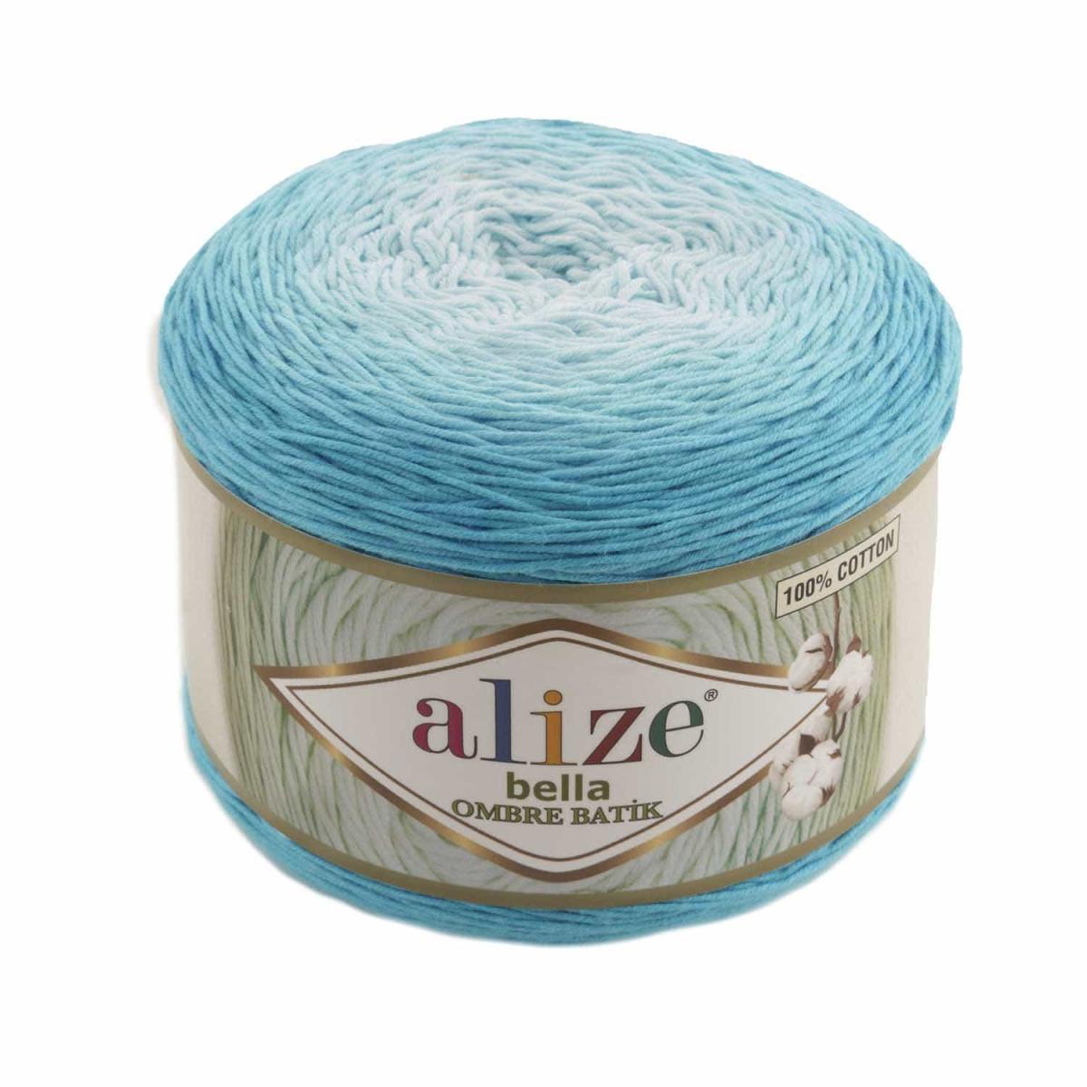 Пряжа Alize Bella Ombre Batik цвет 7409, Голубой