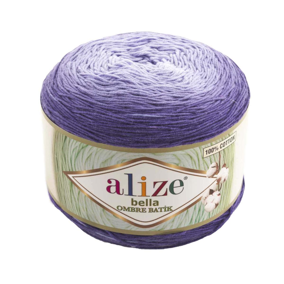 Пряжа Alize Bella Ombre Batik цвет 7406, Фиолетовый