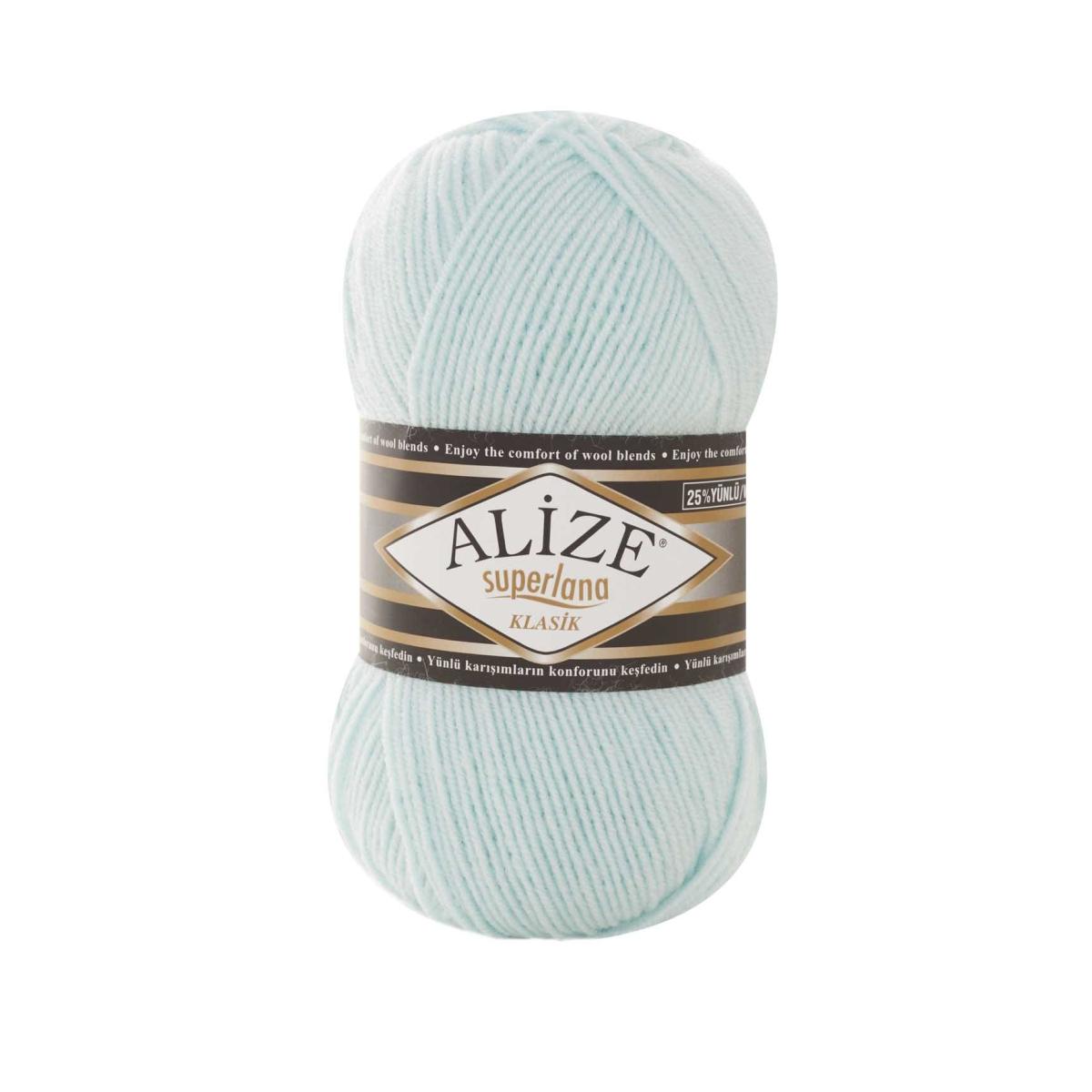 Пряжа Alize Superlana Klasik цвет 522, Мята