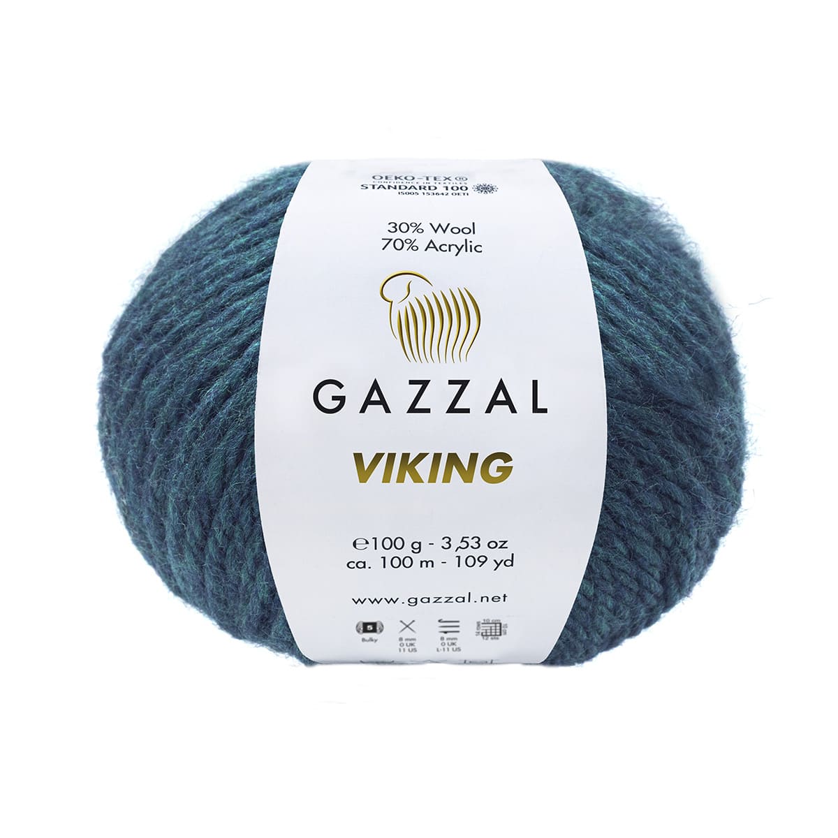 Пряжа Gazzal Viking цвет 4022, Темный джинс