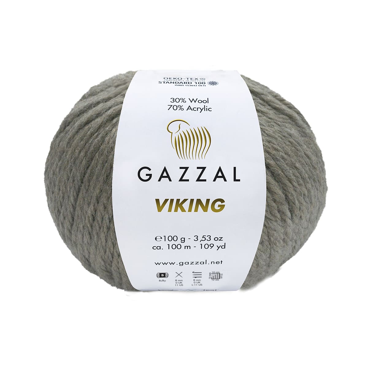 Пряжа Gazzal Viking цвет 4004, Светло - коричневый