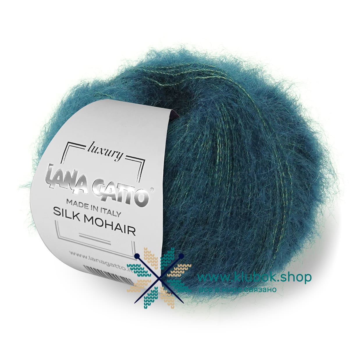 Пряжа Lana Gatto Silk Mohair цвет 14527, Изумрудный
