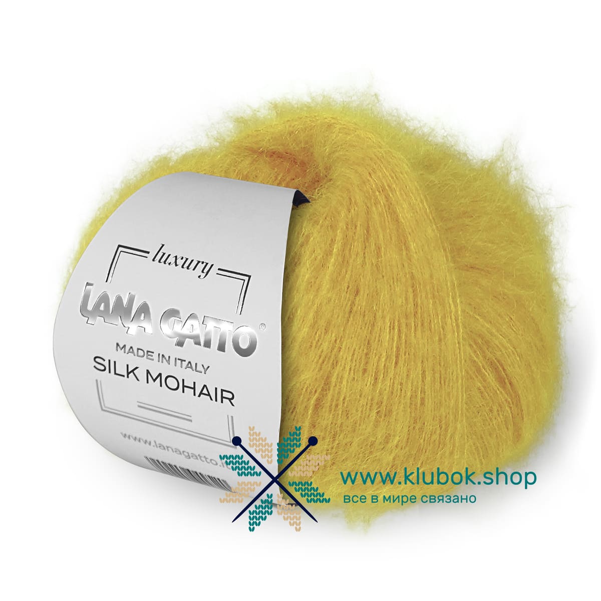 Пряжа Lana Gatto Silk Mohair цвет 14531, Незрелый лимон