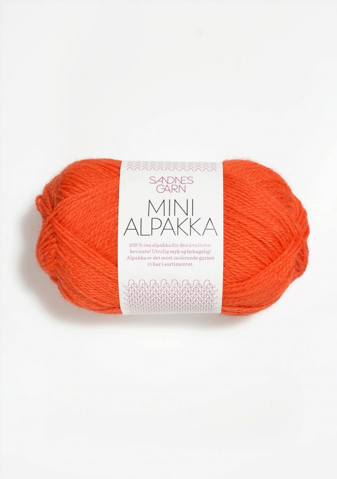 Пряжа Mini Alpakka цвет 3509, Оранжевый 