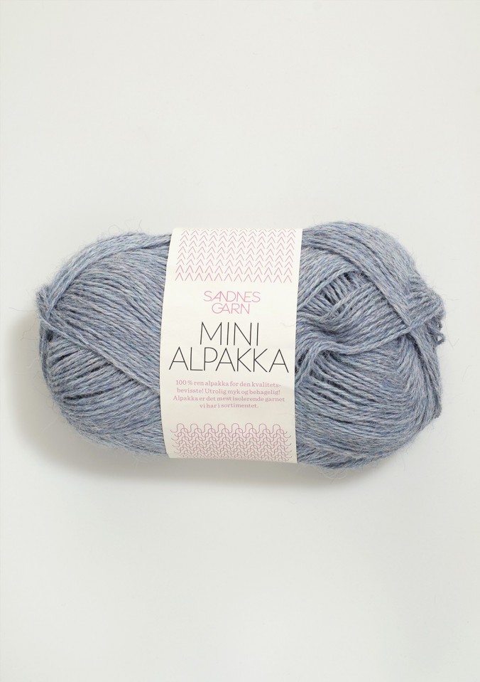 Пряжа Mini Alpakka цвет 6221, Светло - синий меланж 