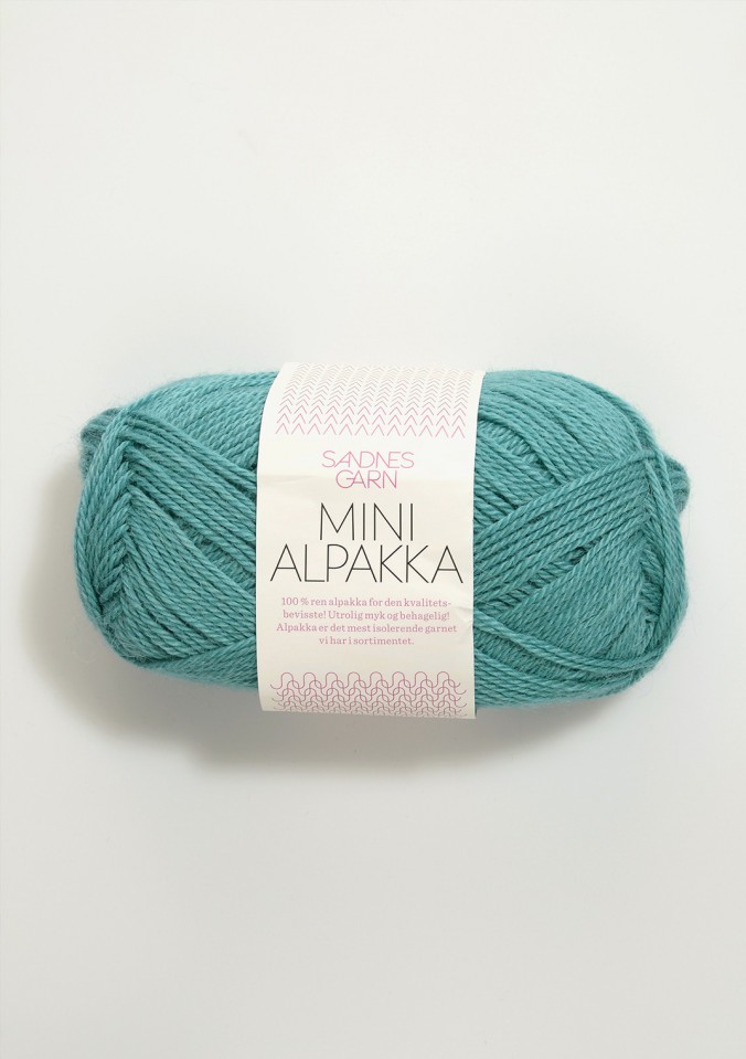 Пряжа Mini Alpakka цвет 7024, Дымчато - бирюзовый 