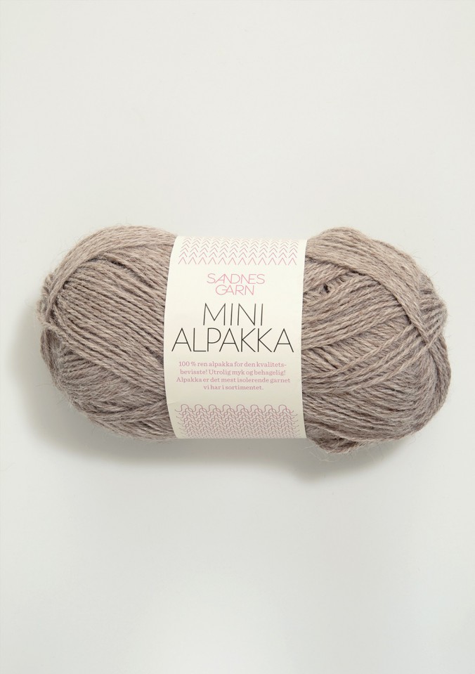 Пряжа Mini Alpakka цвет 2650, Серо - бежевый меланж 