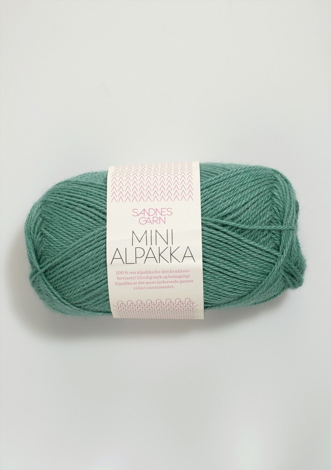 Пряжа Mini Alpakka цвет 7243, Пыльно - зеленый 