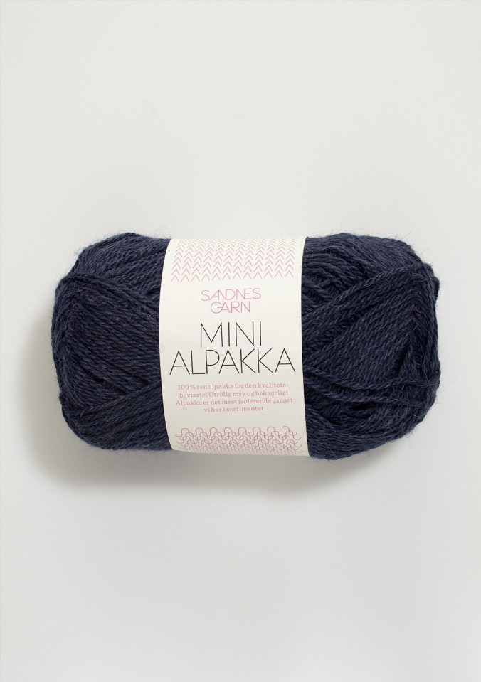 Пряжа Mini Alpakka цвет 6081, Серо - синий 