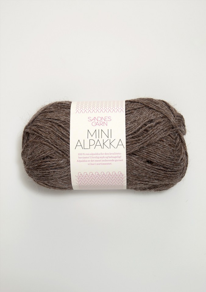 Пряжа Mini Alpakka цвет 2652, Коричневый меланж 
