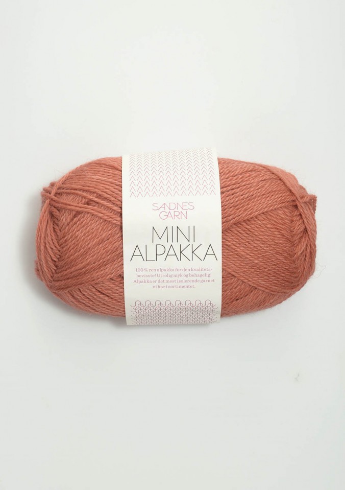 Пряжа Mini Alpakka цвет 3834, Светлый терракот 