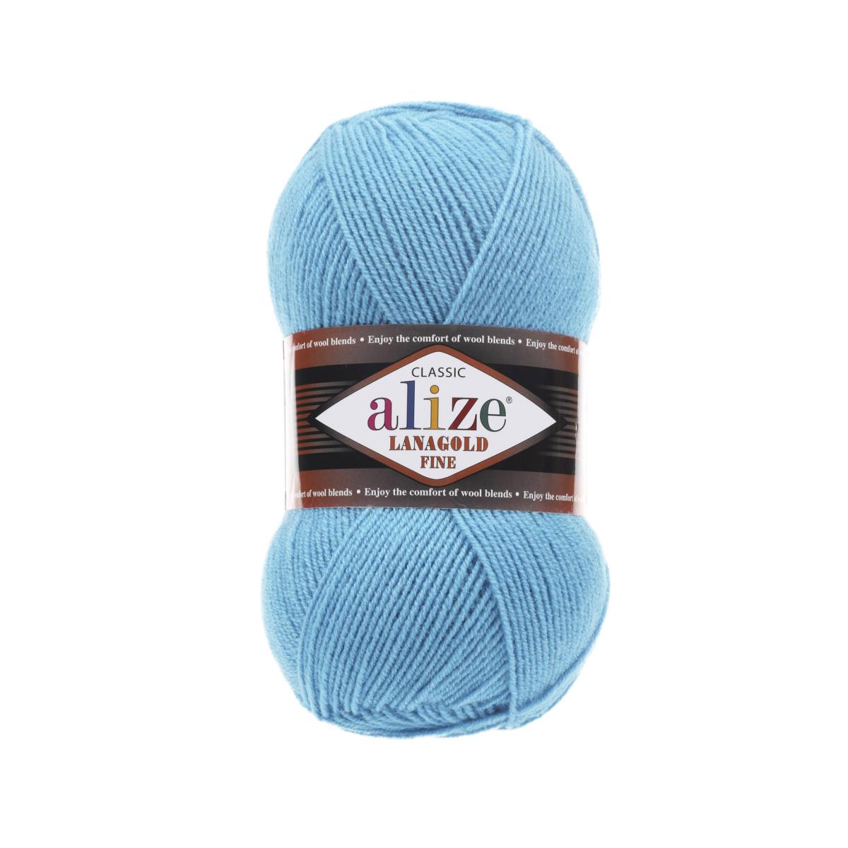 Пряжа Alize Lanagold Fine цвет 287, Темно - бирюзовый
