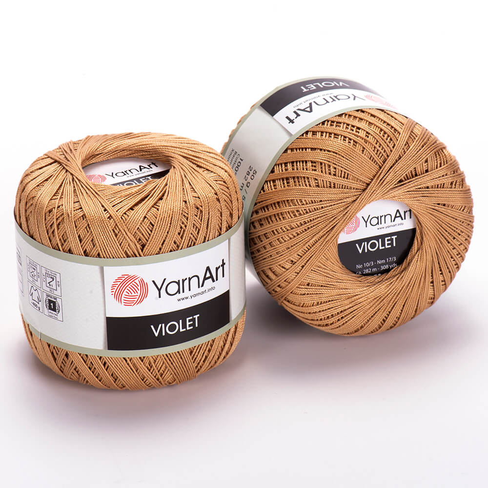 Пряжа Violet от YarnArt цвет 5529, Темно - бежевый