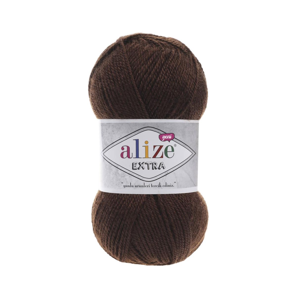 Пряжа Alize Extra цвет 26, Коричневый
