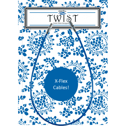Леска 20 см. TWIST X-FLEX Blue, тип S для съемных спиц (Арт. 7608-S) от ChiaoGoo - купить по отличной цене!