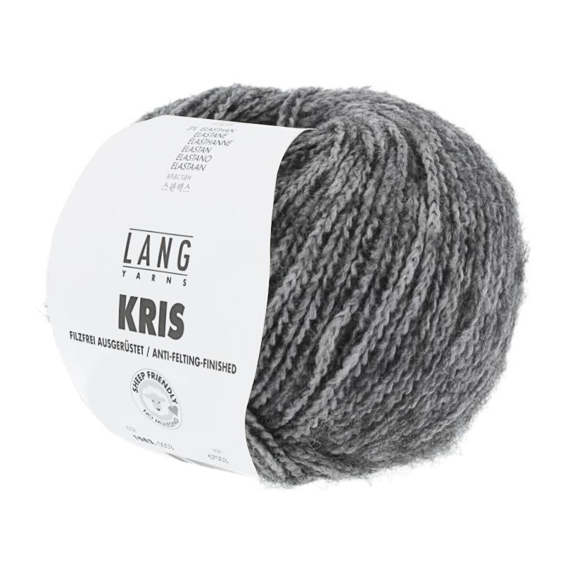 Пряжа Lang Yarns Kris цвет 0002, Черный / графит
