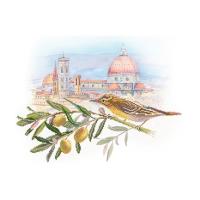 Набор для вышивания 4150 Рисунок на шелке.Под солнцем Тосканы.(Матренин посад)