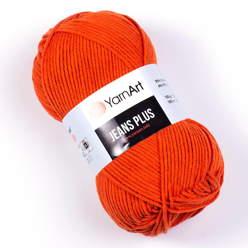 Пряжа Jeans Plus от YarnArt цвет 85, Оранжевый