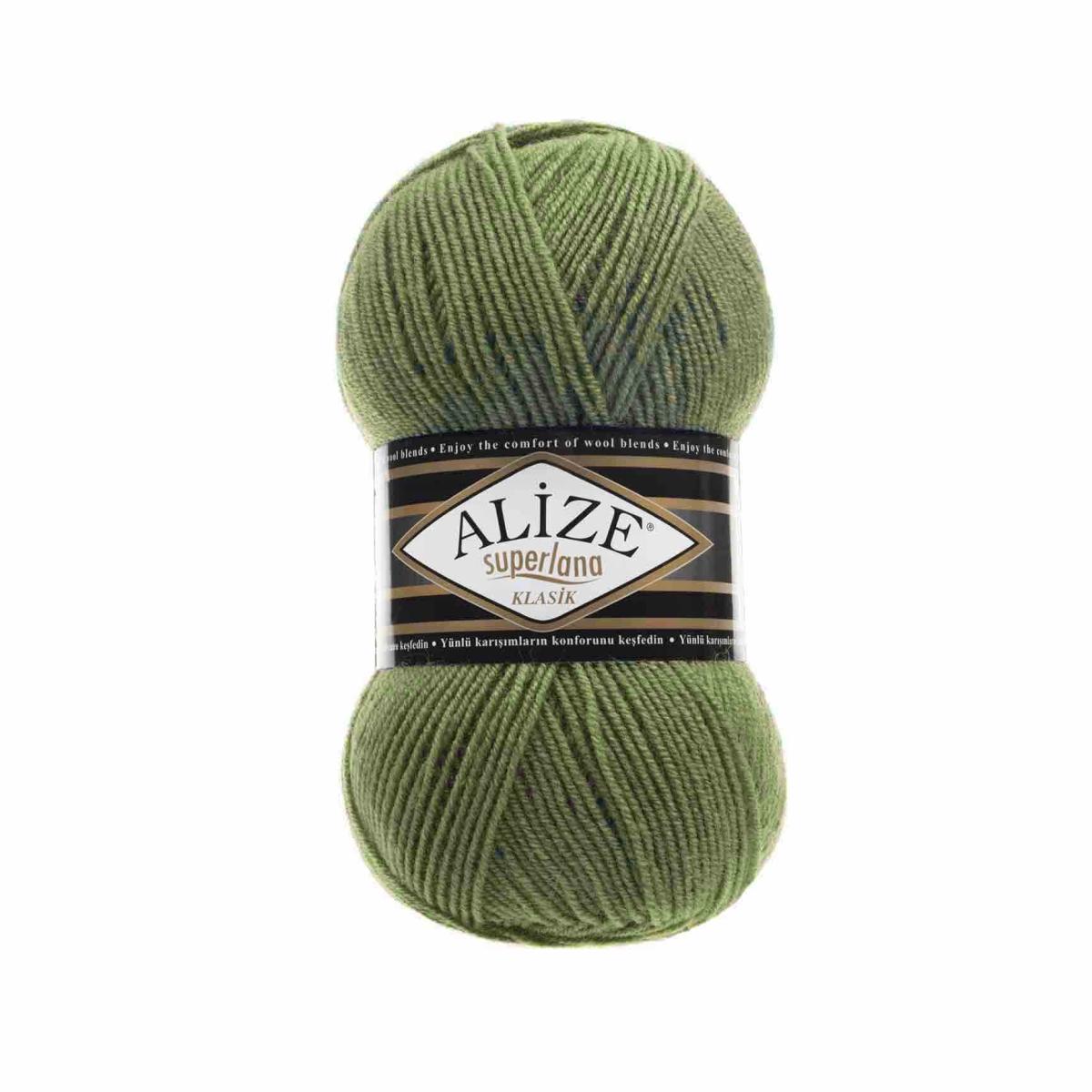 Пряжа Alize Superlana Klasik цвет 620, Оливковый