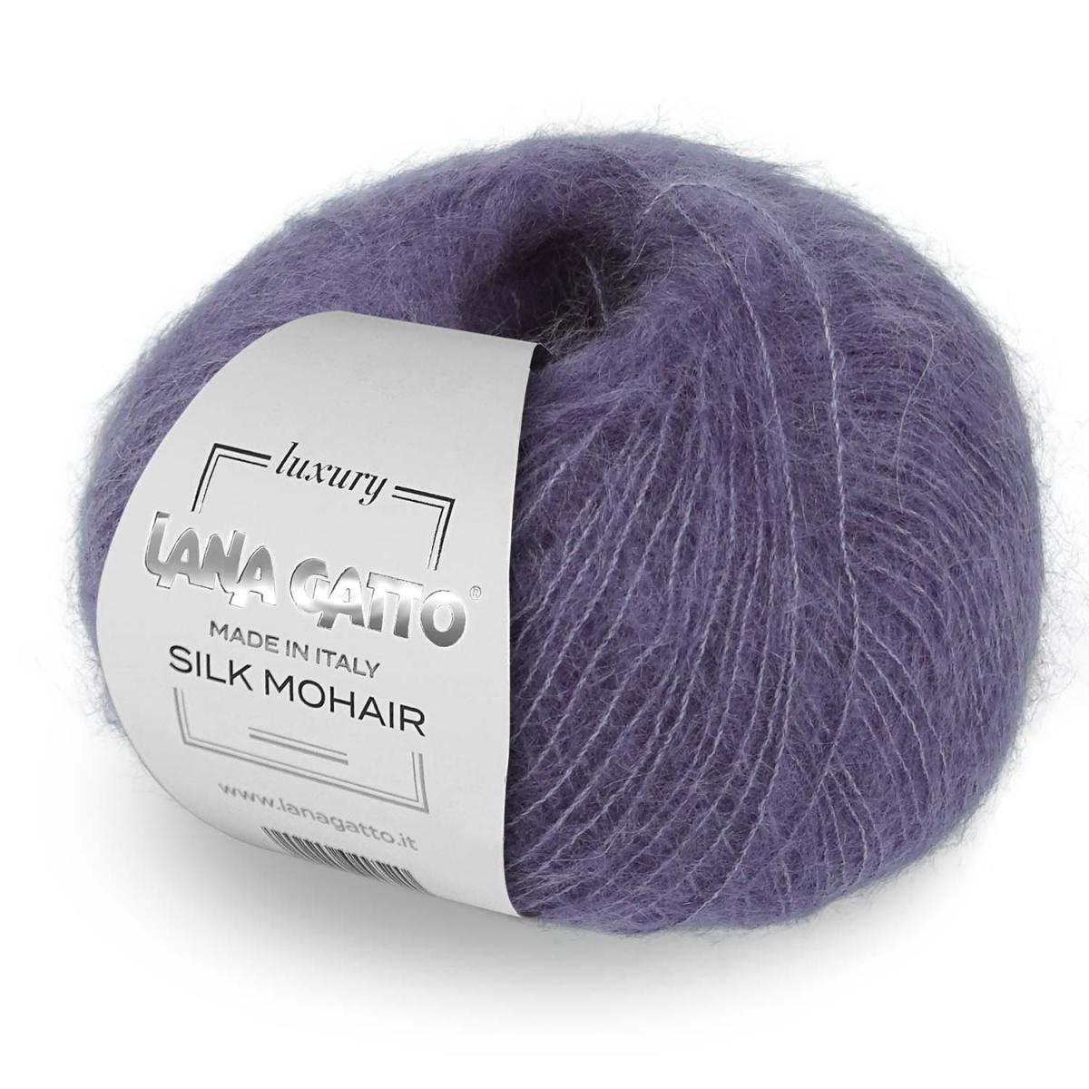 Пряжа Lana Gatto Silk Mohair цвет 9373, Фиолетово - синий