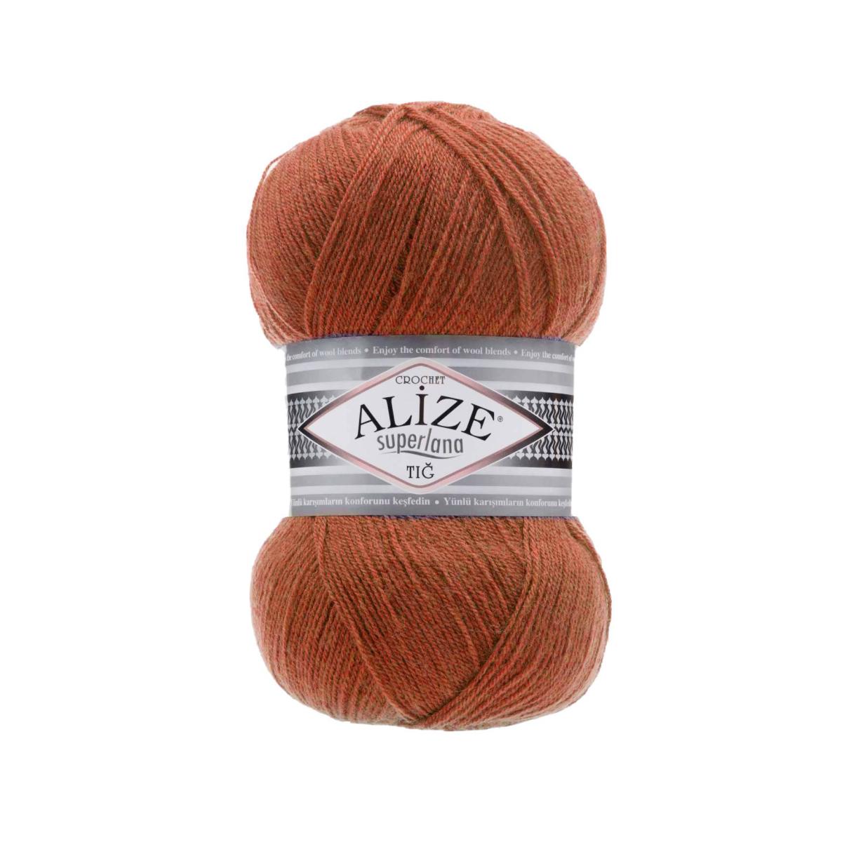 Пряжа Alize Superlana Tig цвет 36, Терракот