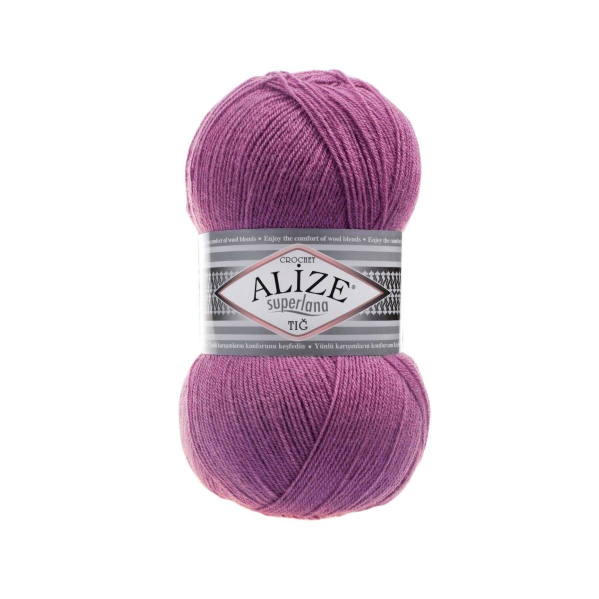 Пряжа Alize Superlana Tig цвет 440, Темная роза