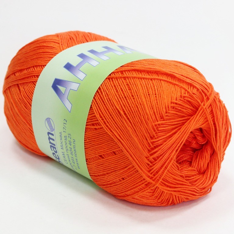 Пряжа Seam Анна 16 цвет 308, Оранжевый