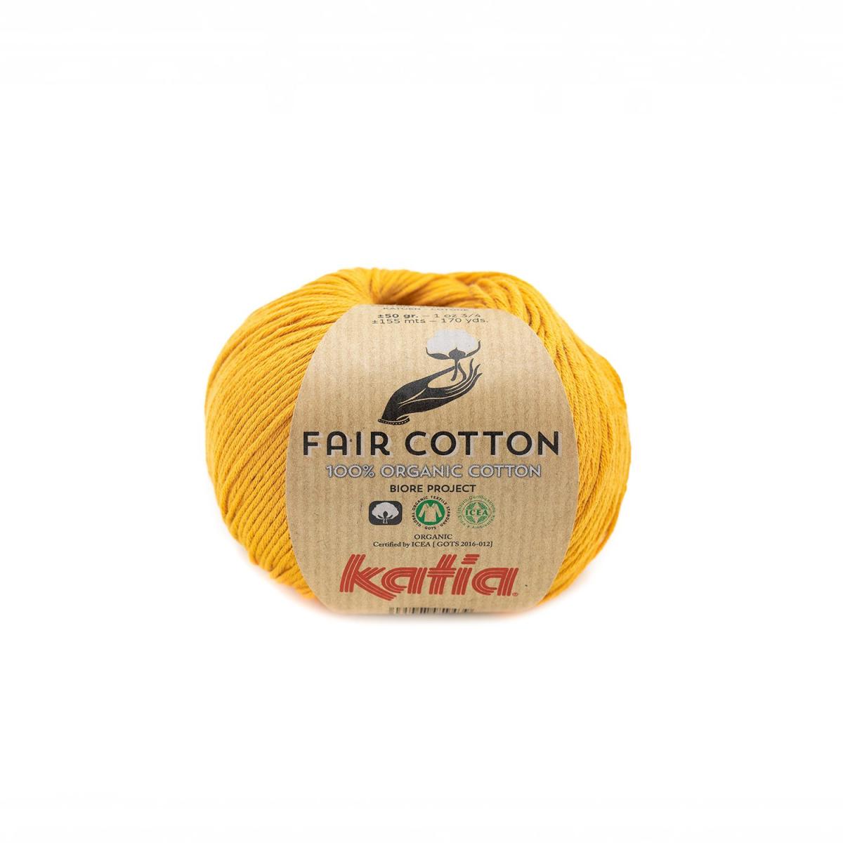 Пряжа Katia Fair Cotton цвет 037, Шафран