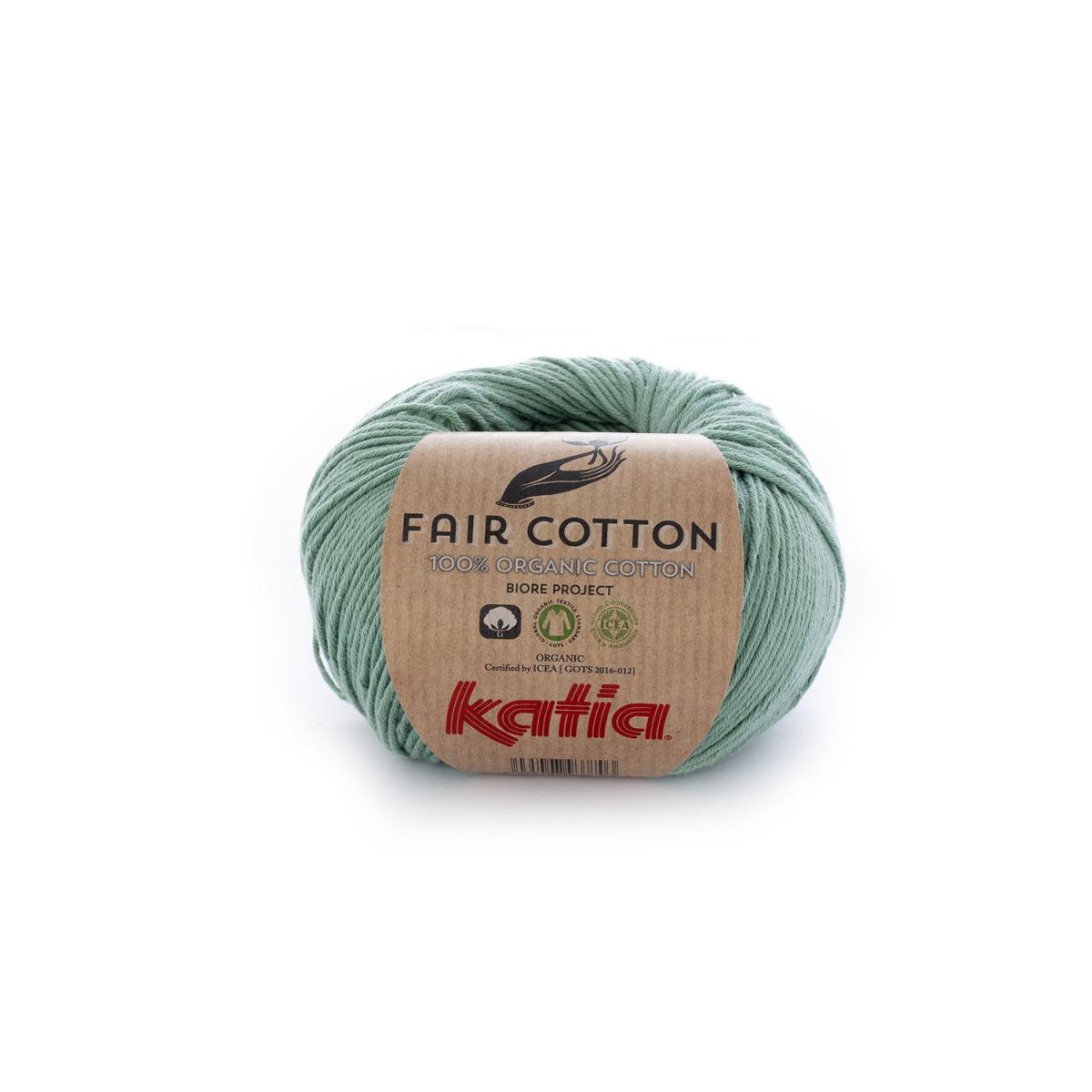 Пряжа Katia Fair Cotton цвет 017, Нефрит