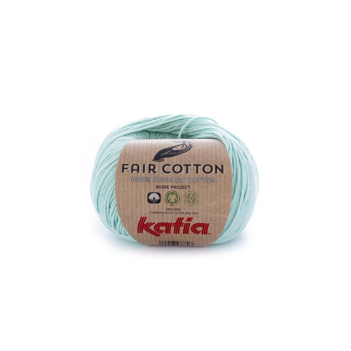 Пряжа Katia Fair Cotton цвет 029, Мята