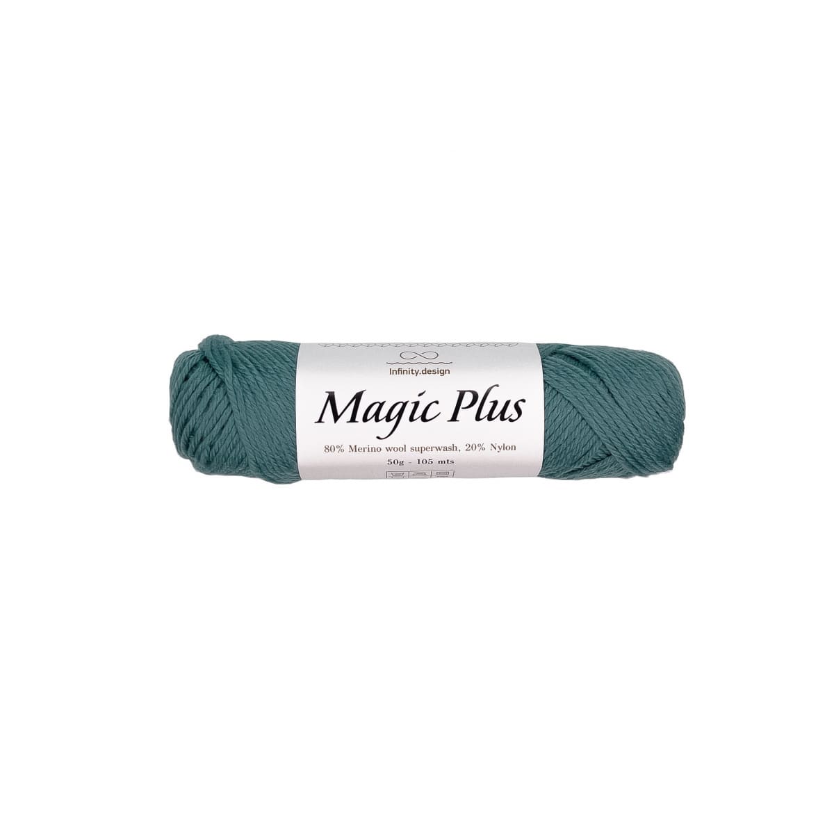 Пряжа Infinity Magic Plus цвет 7252, Морская зелень | 50 г / 105 м | 80% мериносовая шерсть, 20% нейлон