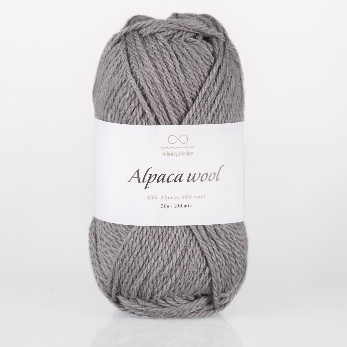 Пряжа Infinity Alpaca Wool цвет 1053, Серый