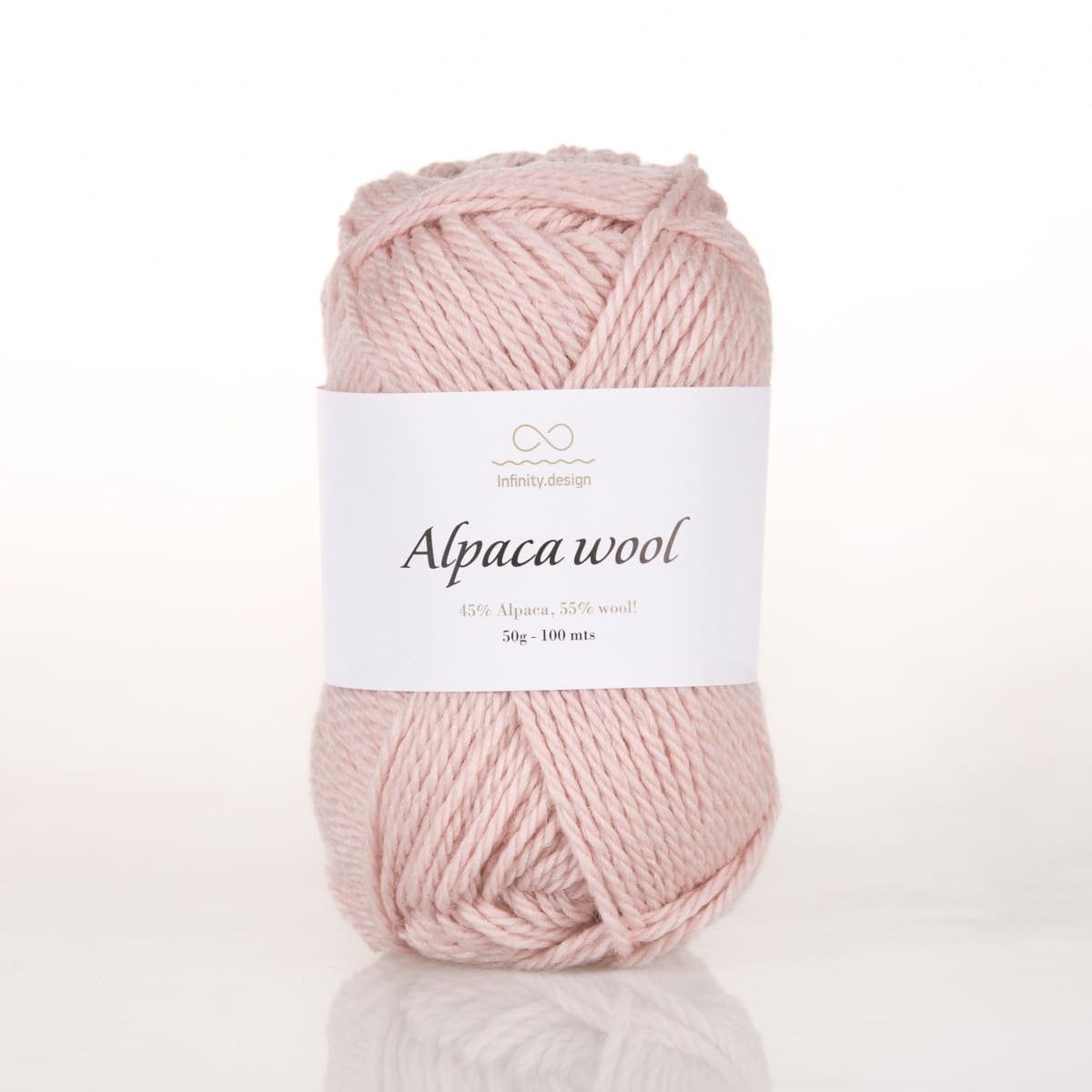 Пряжа Infinity Alpaca Wool цвет 3511, Пудровый