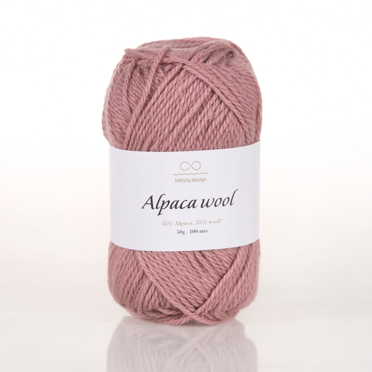 Пряжа Infinity Alpaca Wool цвет 4042, Пыльная роза