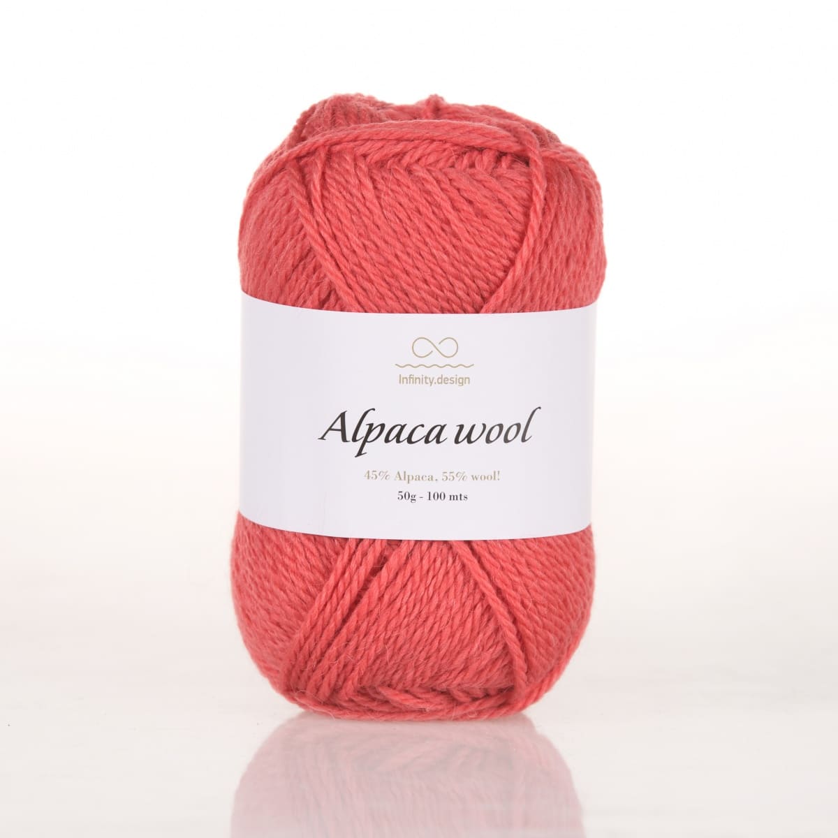 Пряжа Infinity Alpaca Wool цвет 4216, Коралл
