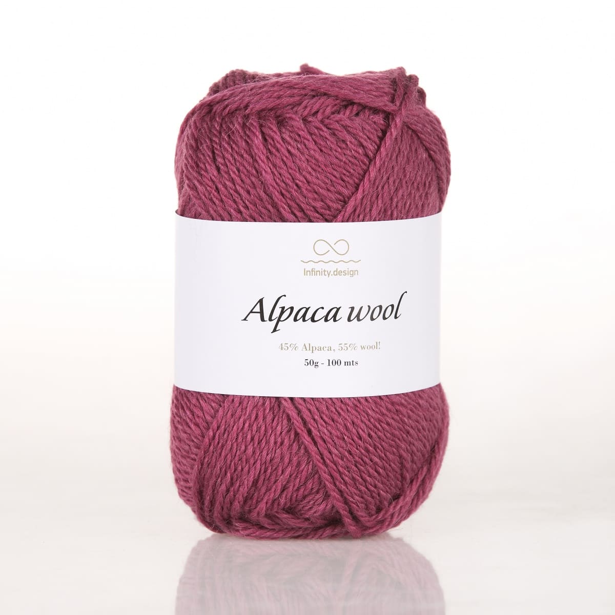 Пряжа Infinity Alpaca Wool цвет 4644, Брусничный