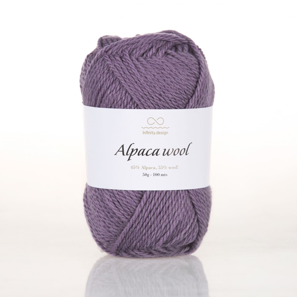 Пряжа Infinity Alpaca Wool цвет 5042, Пыльно - фиолетовый