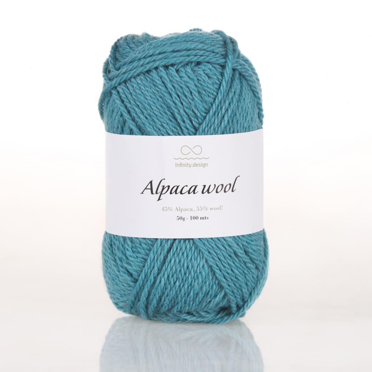 Пряжа Infinity Alpaca Wool цвет 7024, Бирюзово - зеленый