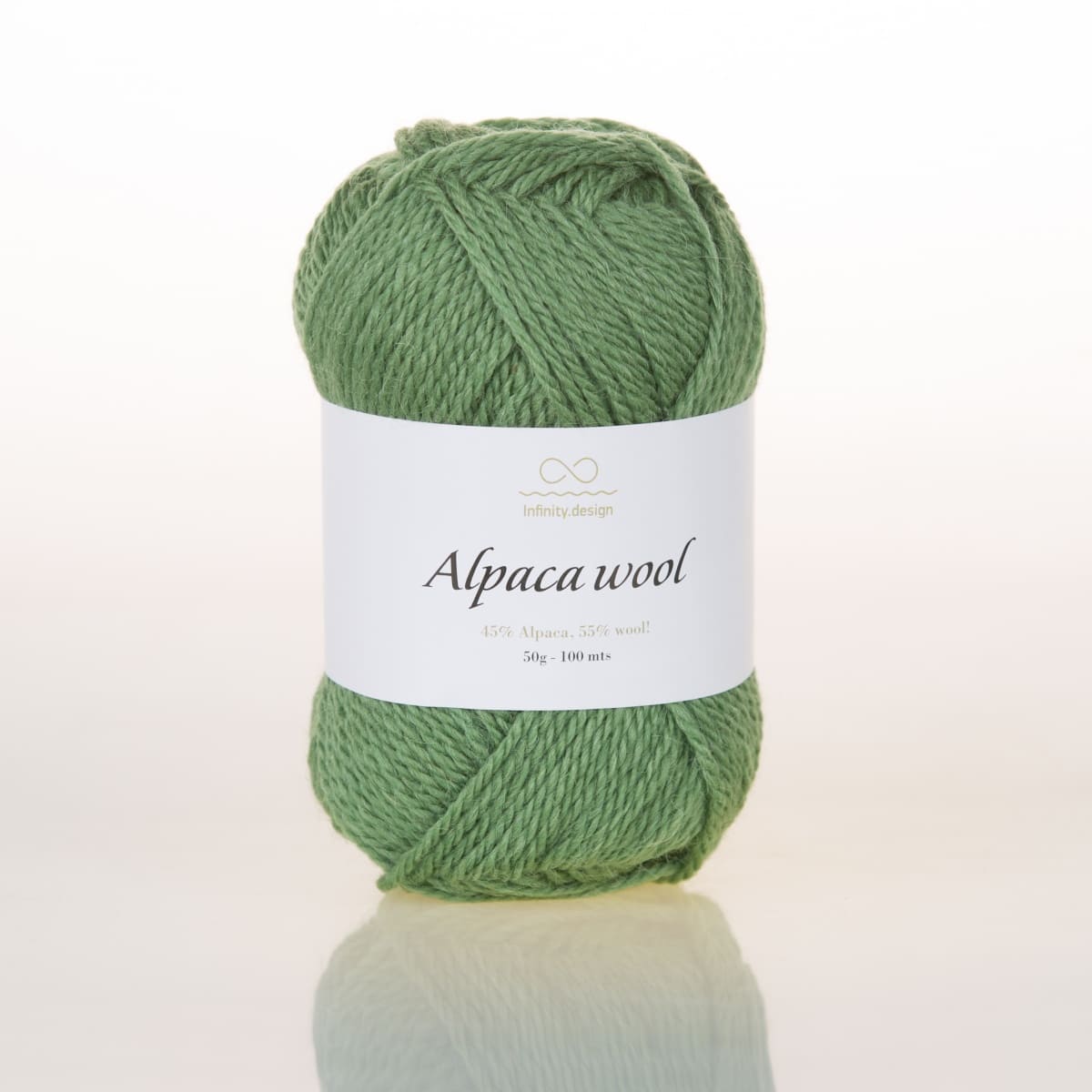 Пряжа Infinity Alpaca Wool цвет 8543, Зеленый