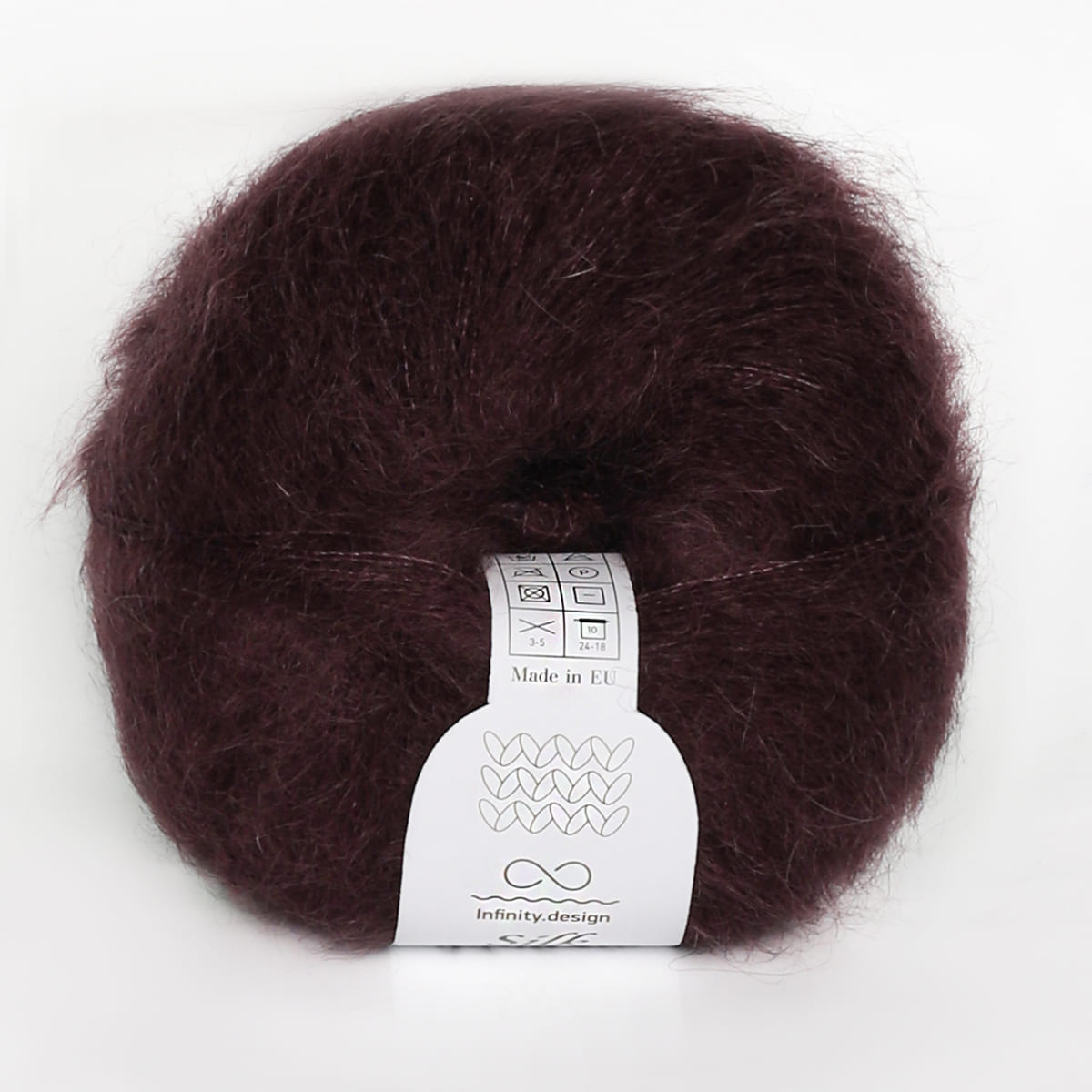Пряжа Infinity Silk Mohair цвет 4855, Баклажан