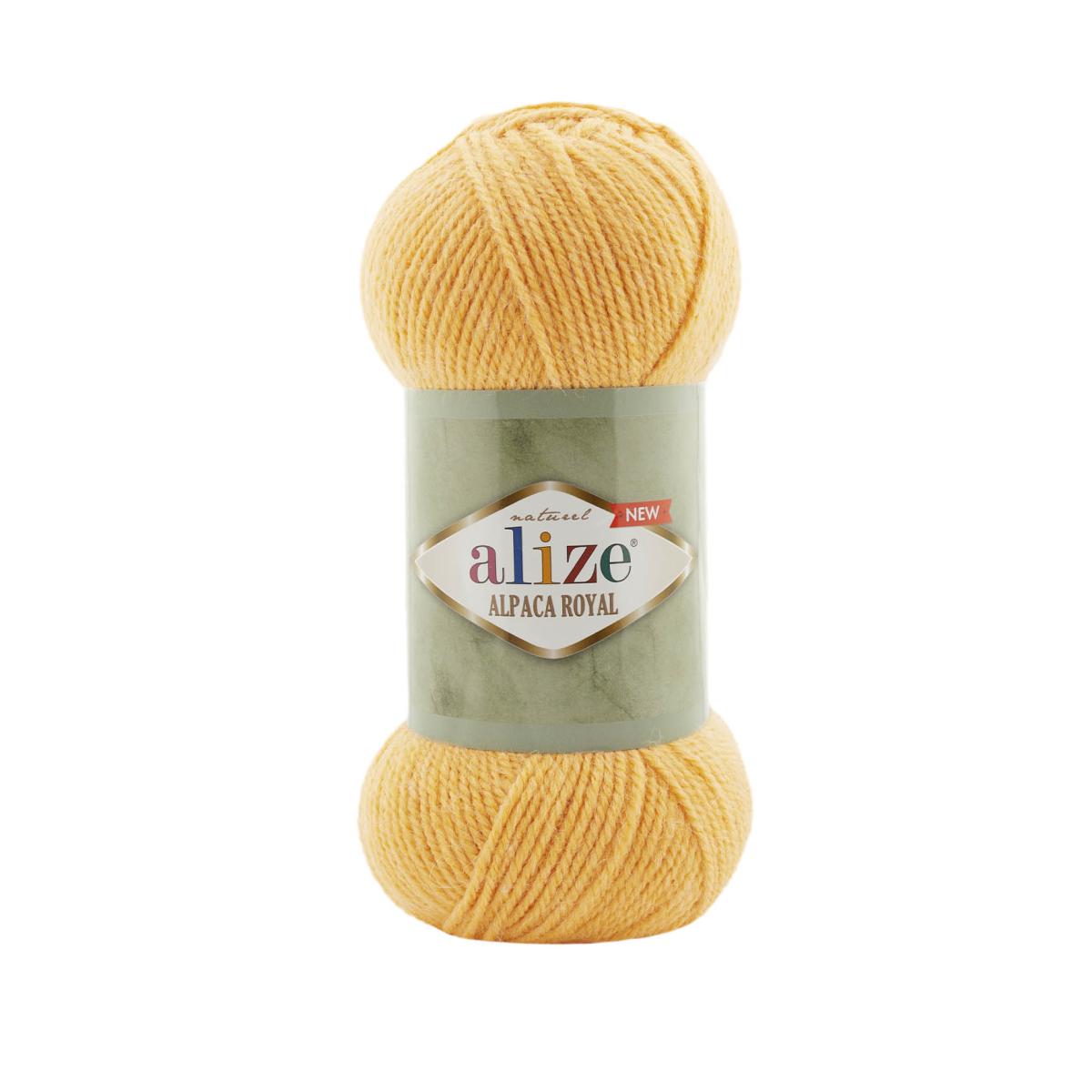 Пряжа Alize Alpaca Royal New цвет 423, Тосканский желтый