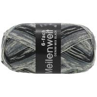 Пряжа Meilenweit 6-PLY 150g Denim Mix Black 