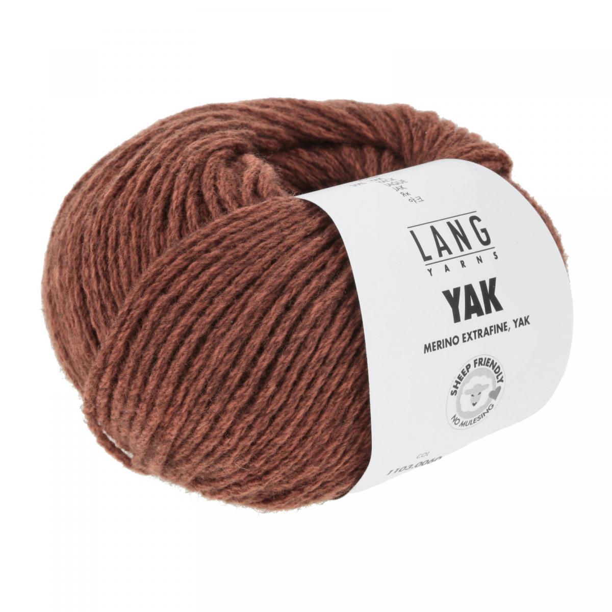 Пряжа Lang Yarns Yak цвет 0060, Кирпичный | свыше 15 оттенков | накопительная система скидок | доставка по России