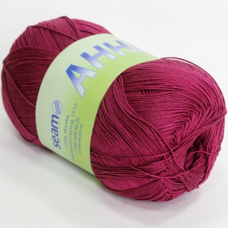 Пряжа Seam Анна 16 цвет 321, Вишня