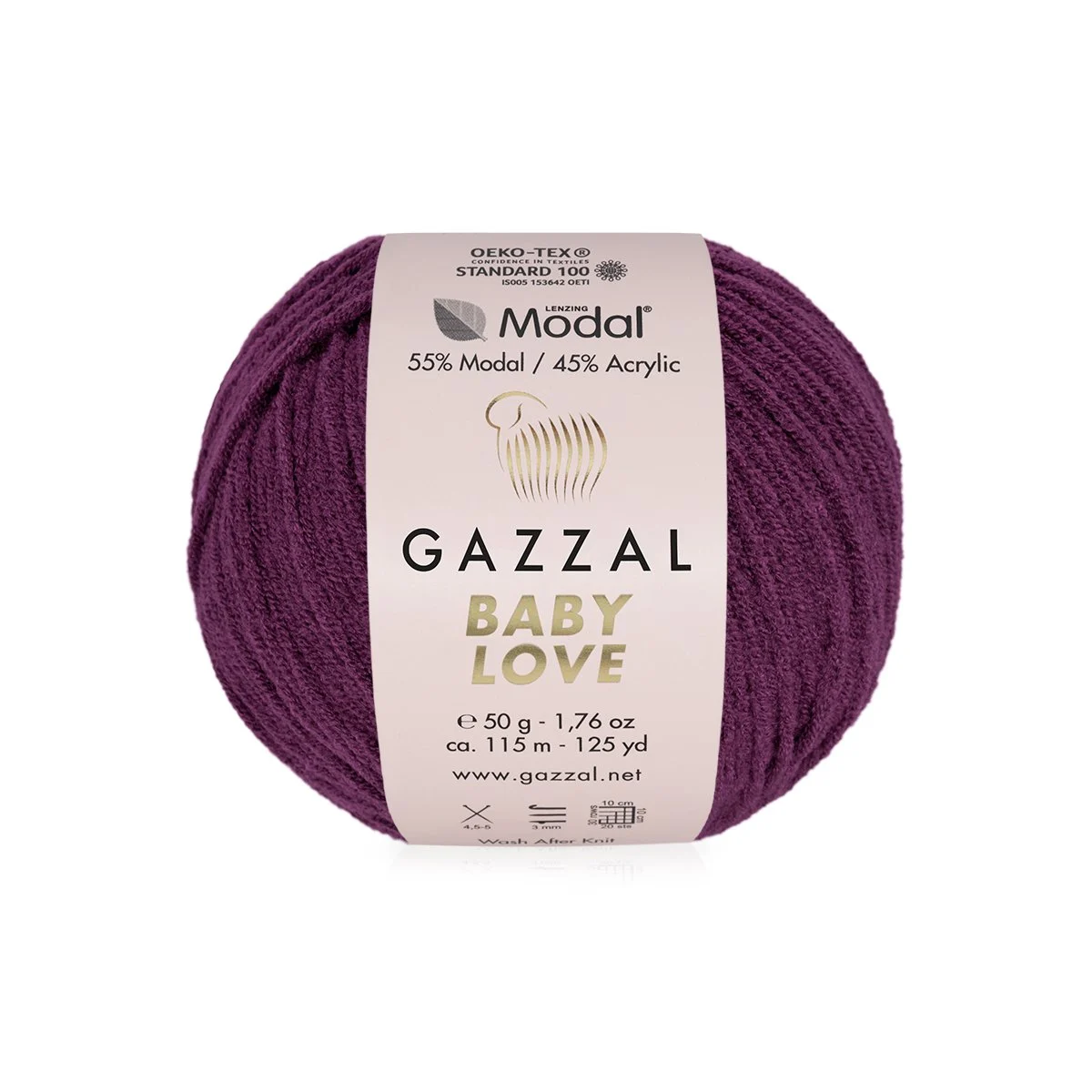 Пряжа Gazzal Baby Love цвет 1611, Свекольный